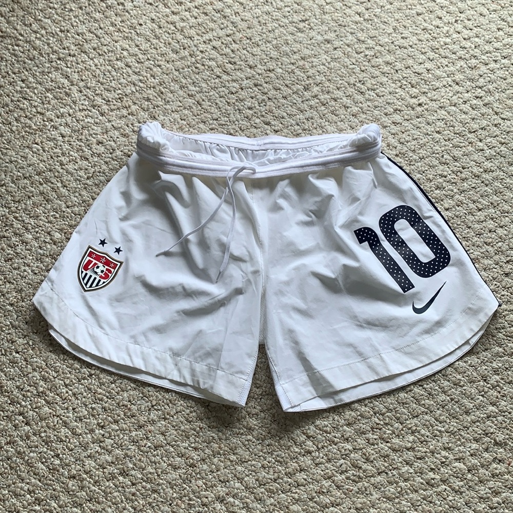 Nike Carli Lloyd Soccer jersey shorts USA player issued USWNT 10 white #10